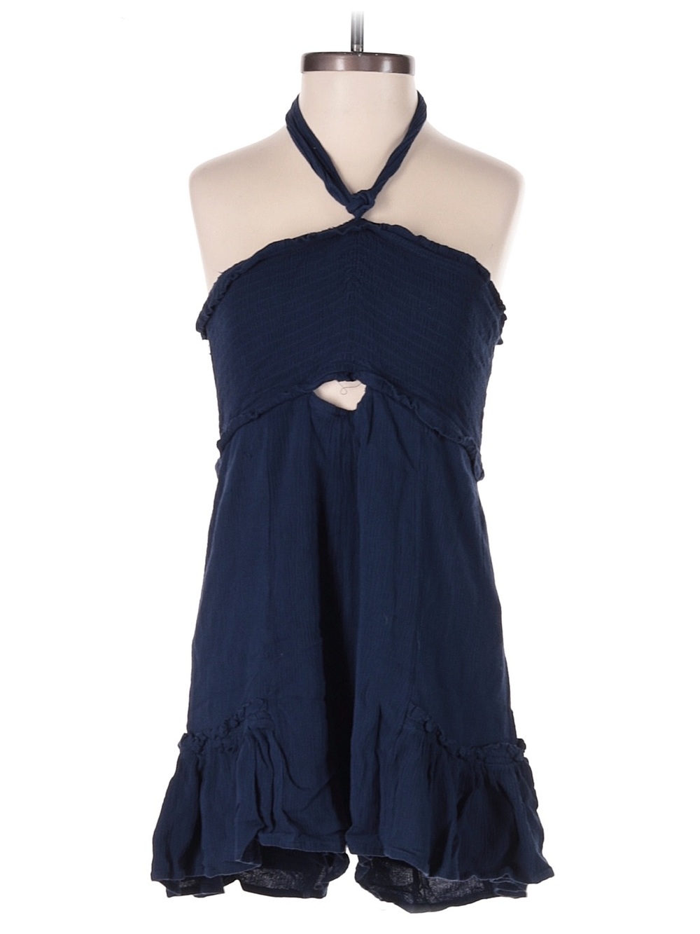 navy halter tie romper